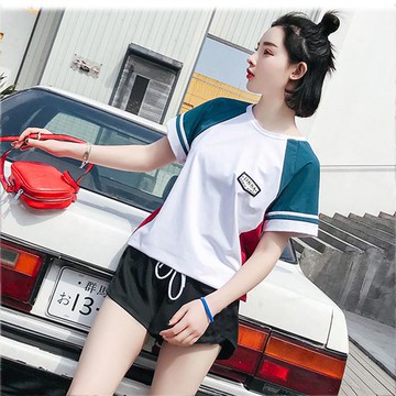 狐狸姬，M-2XL百視運動衣速乾短褲三件式路跑瑜珈服運動休閒短褲套裝-速乾短褲三件組