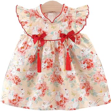 女童夏裝無袖洋裝23新款嬰兒小y寶寶01-4歲女孩夏季薄款純棉裙子