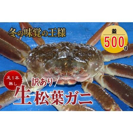 ふるさと納税 松葉ガニ 訳あり足１本なし生松葉ガニ（並500g）かに カニ 蟹 生 新鮮 かに カニ 蟹 松葉ガニ 松葉がに かに カニ 蟹 生 鳥取県倉吉市