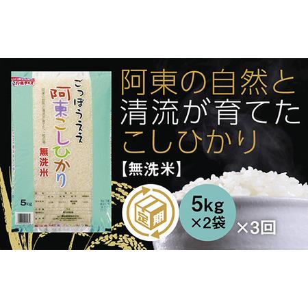 ふるさと納税 B-053 阿東こしひかり（無洗米5kg×2）3か月定期便 山口県山口市