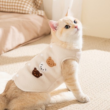 寵物衣服 狗狗衣服 貓咪衣服 貓咪衣服秋冬季保暖絨衣成幼貓德文貓可愛小熊小狗狗馬甲寵物服飾 田螺精選