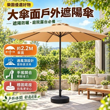 隔日達&全新升級 戶外遮陽傘 庭院陽傘 露台中柱傘 花園遮陽傘 手搖戶外傘 大傘面防曬傘
