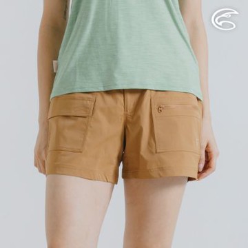 ADISI 女UPF50+透氣快乾休閒短褲 AP2411042 黃棕色 (S-2XL)｜抗UV 彈性 吸濕 速乾 輕薄 休閒褲