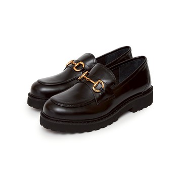 (限時⬊5折)GREEN PINE復古女紳鬆高厚底鞋 黑色 (00852191)