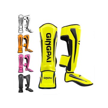 競派散打護腿連腳背加厚成人泰拳護腿板專業兒童護小腿脛搏擊護具