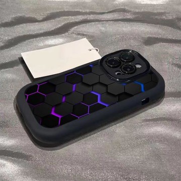 【硅膠】適用蘋果17ProMax手機殼16pm新款彩繪iphone15高級感14防摔13科幻方塊11炫酷創意xs個性16保護套