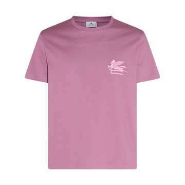 Etro - Pink Cotton Pegaso Logo T-shirt