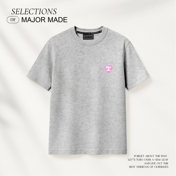 品牌愛心刺繡素面短T