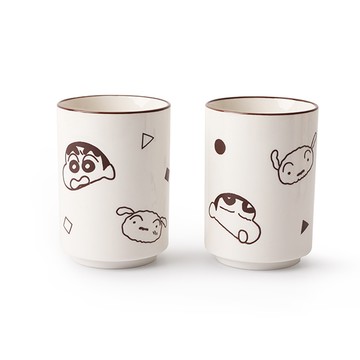 Norns 蠟筆小新湯吞杯-日式湯吞杯 手握杯 茶杯 陶瓷杯子 餐具
