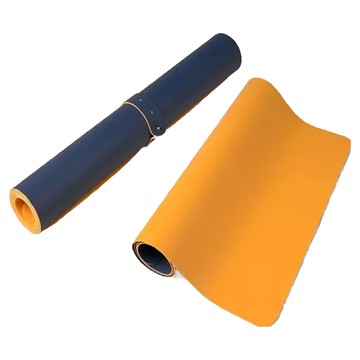 理享家 皮質電腦桌滑鼠墊 雙面款 90 x 45cm 海軍藍/橄欖黃  1個