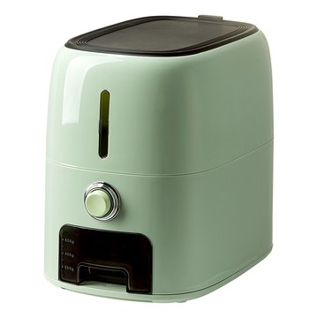 復古密封式儲米桶  1個  綠色  33.4 x 21.8 x 28.8cm