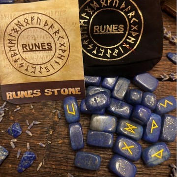 【藥魂】青金石 盧恩符文石 盧恩水晶 符石 Rune 占卜道具 魔法儀式 拍照道具 新手入門