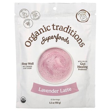 Organic Traditions, Superfood，薰衣花草拿鐵，5.3 盎司（150 克）