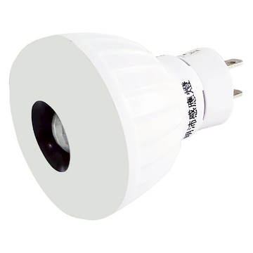 明沛 LED紅外線5W感應燈 插頭款  移動感應式LED燈泡  白光-F6500  黃光-3500K  白色  1件