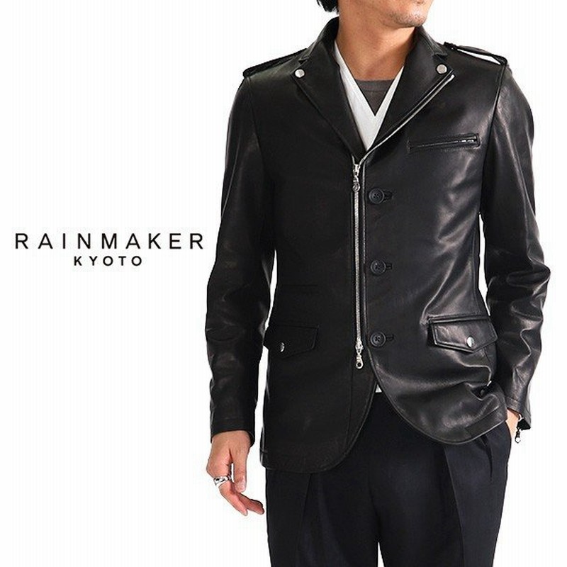 Sale Rainmaker Kyoto レインメーカー シングルブレザー ライダースジャケット Rm1 001 レザージャケット メン 通販 Lineポイント最大0 5 Get Lineショッピング