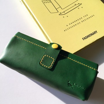 彩色口金皮盒【墨綠色】