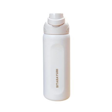【H&R安室家】SITARAYURI 雙飲手提304不鏽鋼保溫瓶800ml(H63)白