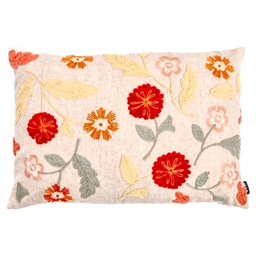 HOLA 和樂家居 奧可利複合繡抱枕套 160g  50 x 35 x 1cm  珀黃粉