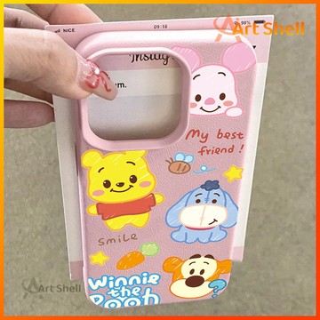 蘋果16promax 手機殼小熊維尼與好友iPhone 15新款14 13 12 11 7P8P手機保護套xs xr創意