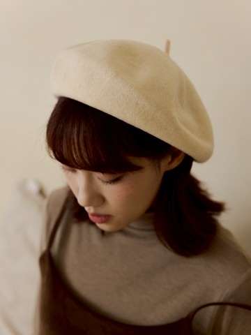 復古英倫風毛呢貝蕾帽