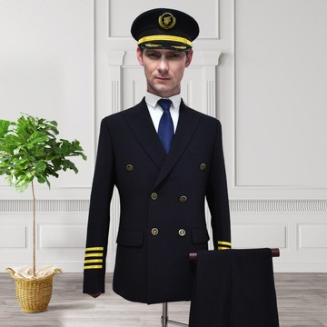 國航機長飛行員男士西裝航空學校學員服裝乘機長正裝西裝套裝鑫弘-錦衣華服