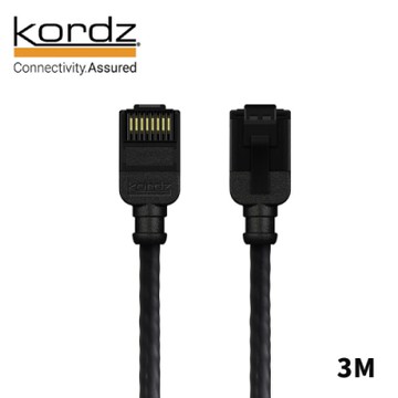 【Kordz】 PRO CAT6 28AWG 極細 高速 網路線 黑 3M