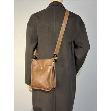 threebox時尚新品男士豎款單肩包 潮牌百搭方形斜挎真皮質感男包