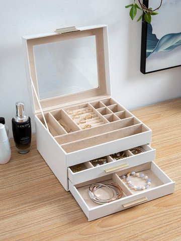 首飾收納盒飾品首飾盒耳環發飾耳飾手飾品耳釘項鏈戒指網紅神器