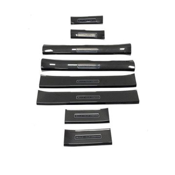 適用于比亞迪元UP門檻保護條改裝配件迎賓踏板碳纖紋護板汽車用品