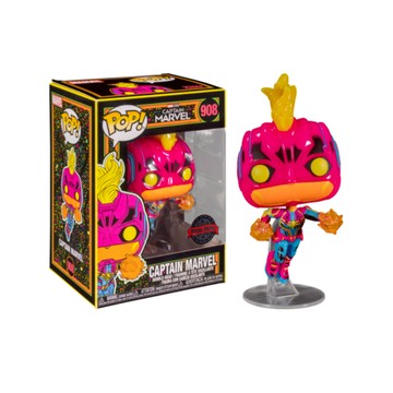 FUNKO POP 908 漫威 彩色螢光版 驚奇隊長 CAPTAIN MARVEL