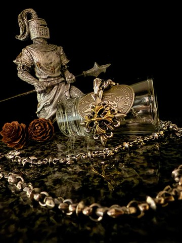 【巴洛克系列】堆疊鎏金十字/銀/單墜