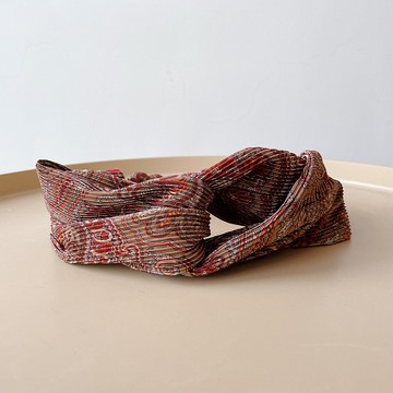 變形蟲女孩 好煩小姐 交叉髮帶 皺摺布