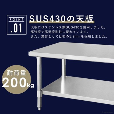 ステンレス コンロ台 業務用 調理台 700×600×650 板厚1.2mmモデル 70