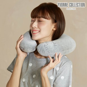 【YVONNE以旺傢飾】小雛菊犀牛頸枕-迷霧灰