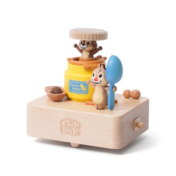 知音文創｜Wooderful life 迪士尼Disney系列奇奇蒂蒂木製彈跳搖擺音樂盒