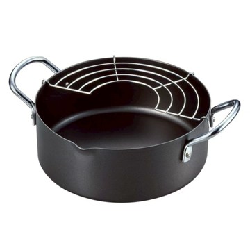 Quasi 日製油炸鍋  1個  黑色  20cm