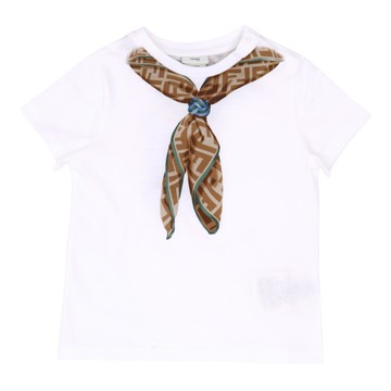 FENDI Kids 嬰幼兒扭結印花 T-Shirt