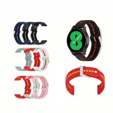 【運動矽膠錶帶】適用 Garmin Bounce 2 手錶 錶帶寬度 20mm 雙色 錶扣式 快拆