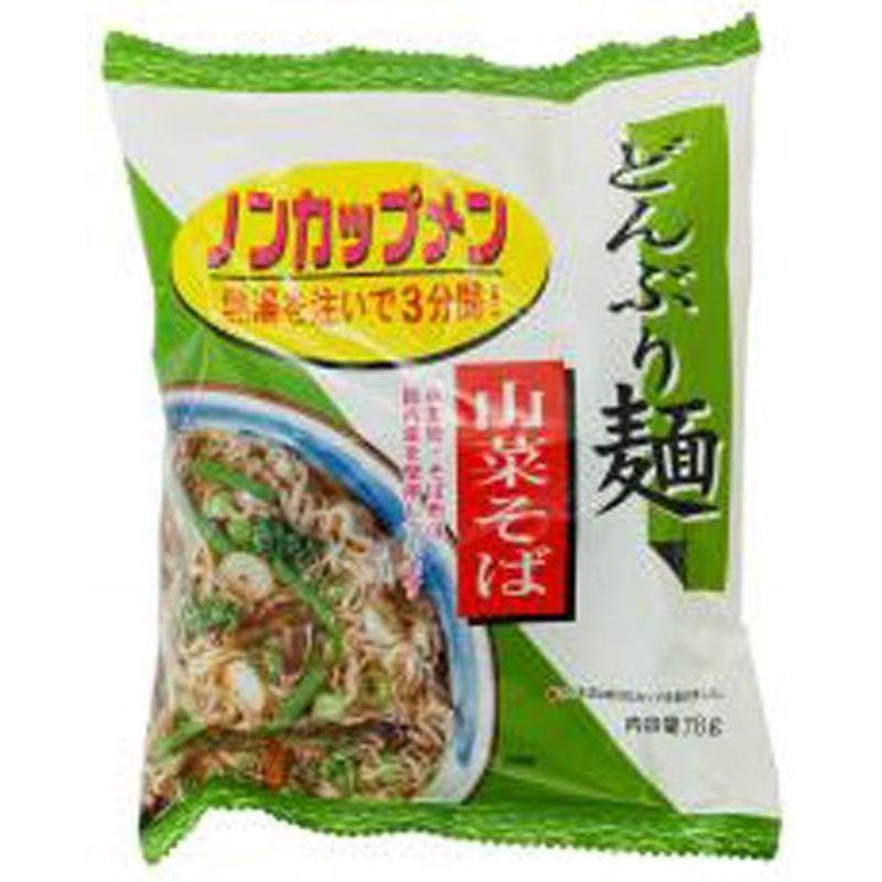 どんぶり麺・山菜そば 78g 4食トーエー