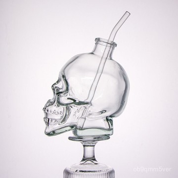 臺灣🚍8H出🉑密封儲酒自釀泡酒瓶骷髏頭酒瓶 創意醒酒分酒器酒具玻璃洋酒杯 4BMM