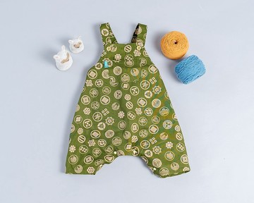 包屁鬆緊吊帶褲-和風12