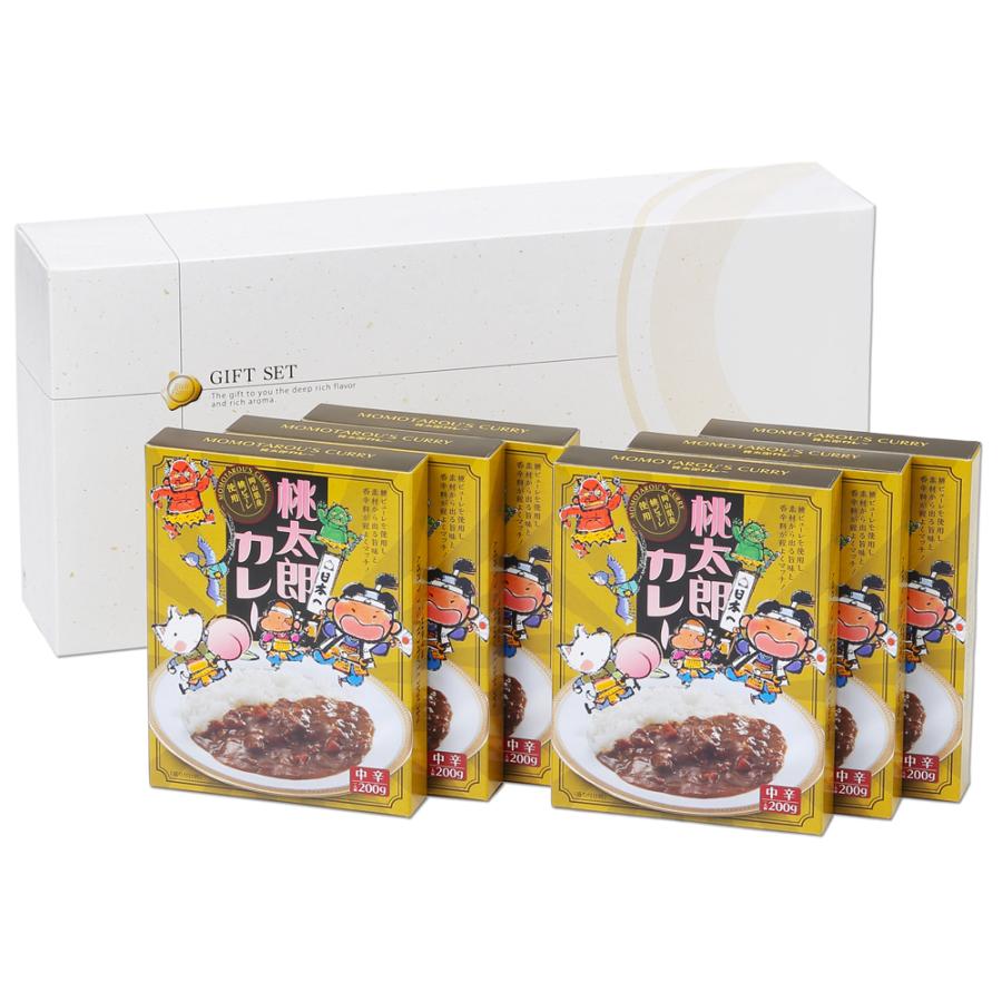 岡山 桃太郎カレー 中辛6箱セット ビーフカレー レトルト食品 牛肉 お取り寄せグルメ ギフト 贈り物 お祝い