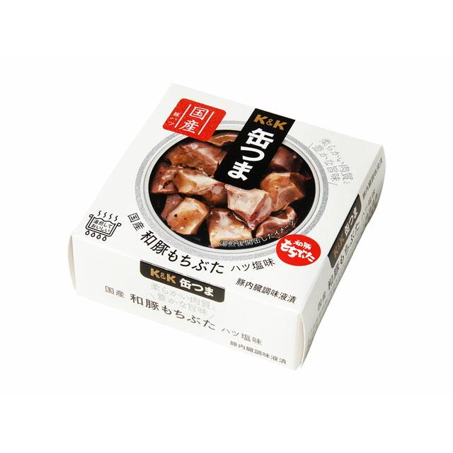 KK 缶つま 国産 和豚もちぶた ハツ塩味 45g x12