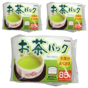 Kyowa 協和紙工 茶包袋 85枚 底部加寬設計  3包  綠色