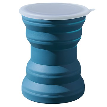 完美旅途 口袋矽膠摺疊水杯  320ml  耐高溫設計  可裝咖啡/熱飲  1組