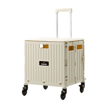 韓國 Damda Home MINI 四輪摺疊購物車  頂級滑輪  堅固耐用  可摺疊收納  防水塗層  奶茶灰  1個