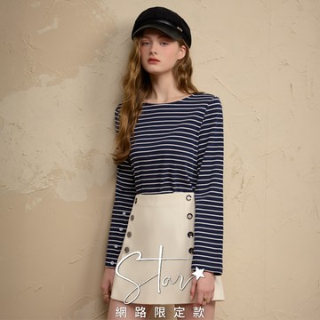 STAR 航海系百搭撞色條紋棉質上衣