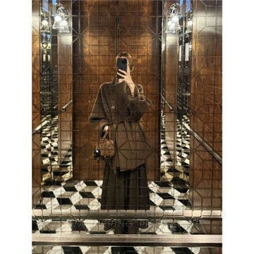 錢美西 880g澳洲進口110S羊毛羊絨雙面呢短款大衣 設計感外套女
