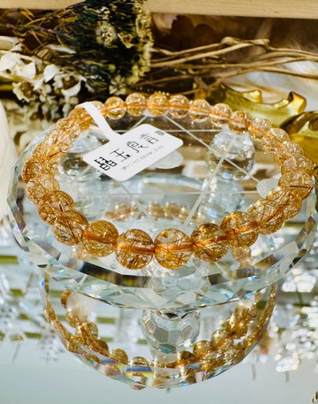 玻璃輕透料金閃閃銅髮6.3-6.8mm11.81g辟邪擋煞逢凶化吉化解濁氣