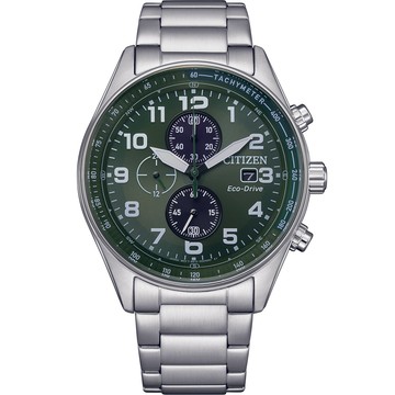 CITIZEN 光動能 三眼計時腕錶-42.5mm CA0770-72X